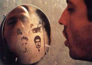 Oscar Muňoz, "Aliento (Breath)", 1999, Photo-Serigraphs with grease on steel discs, $14,000 (set of twelve only) Oscar Muñoz work courtesy Sicardi Gallery, Houston, TX.